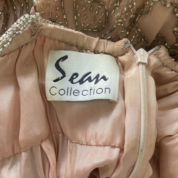 Sean collection 100% pure silk dress evening gown size small cream - Picture 4 of 4